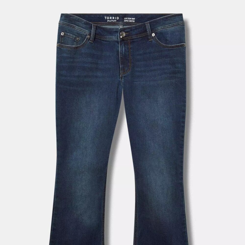 TORRID Luxe Slim Boot Mid-Rise Jean NWT Size 16R - Picture 2 of 3
